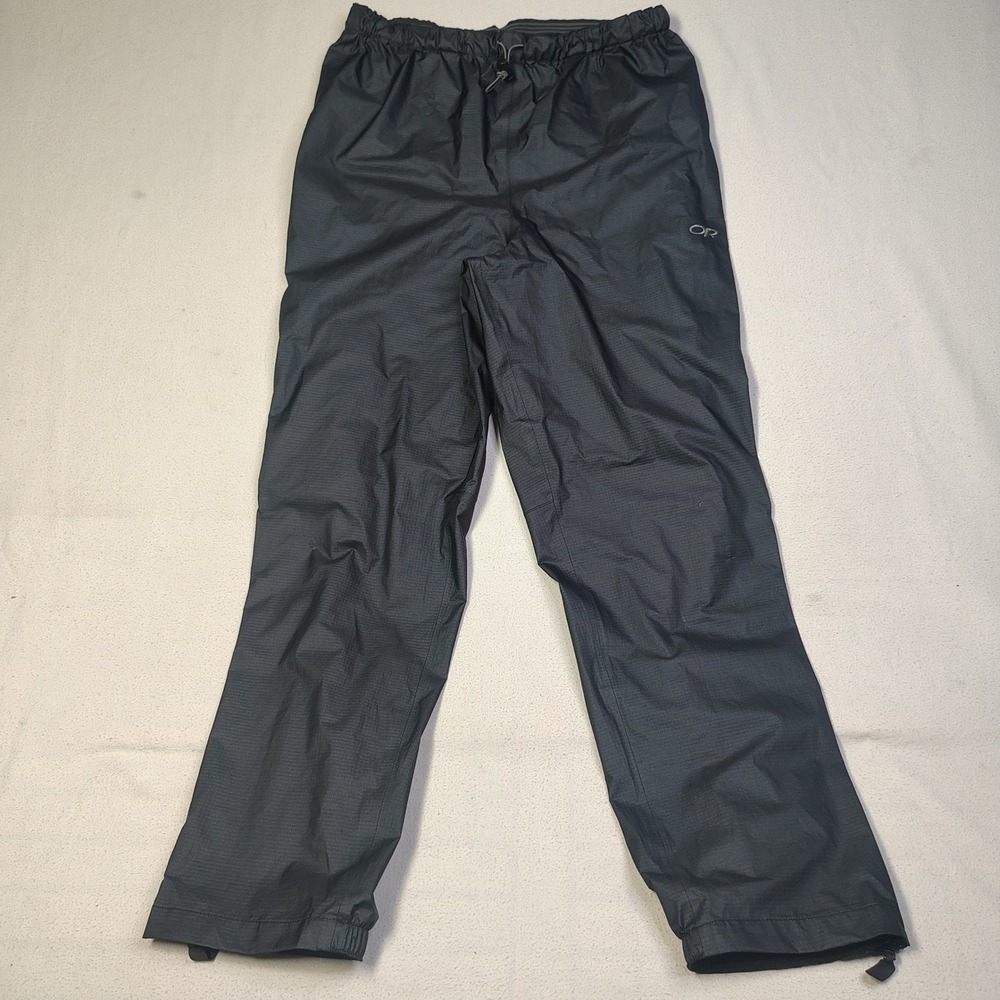 Outdoor Research Mens Foray Rain Pants Large Black Gore-Tex Paclite Waterproof